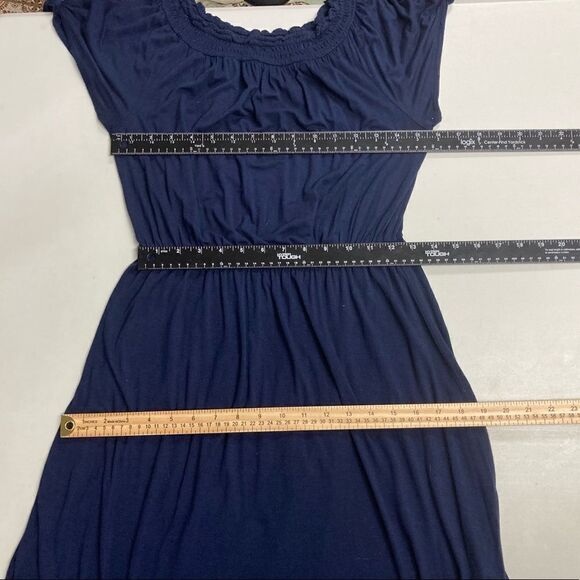 MAURICES Women’s Cold Shoulder Dress Blue Size Medium - Picture 3 of 7